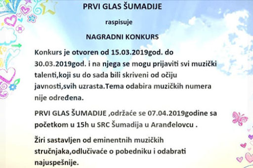 Prvi glas Šumadije u Aranđelovcu